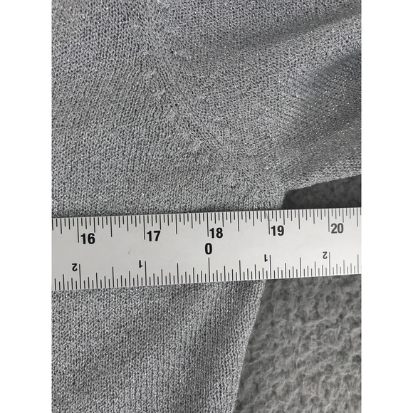 Express Tricot Formal Sweater Cami Set Size L Silver Metallic Flecks Long Sleeve - Picture 5 of 12